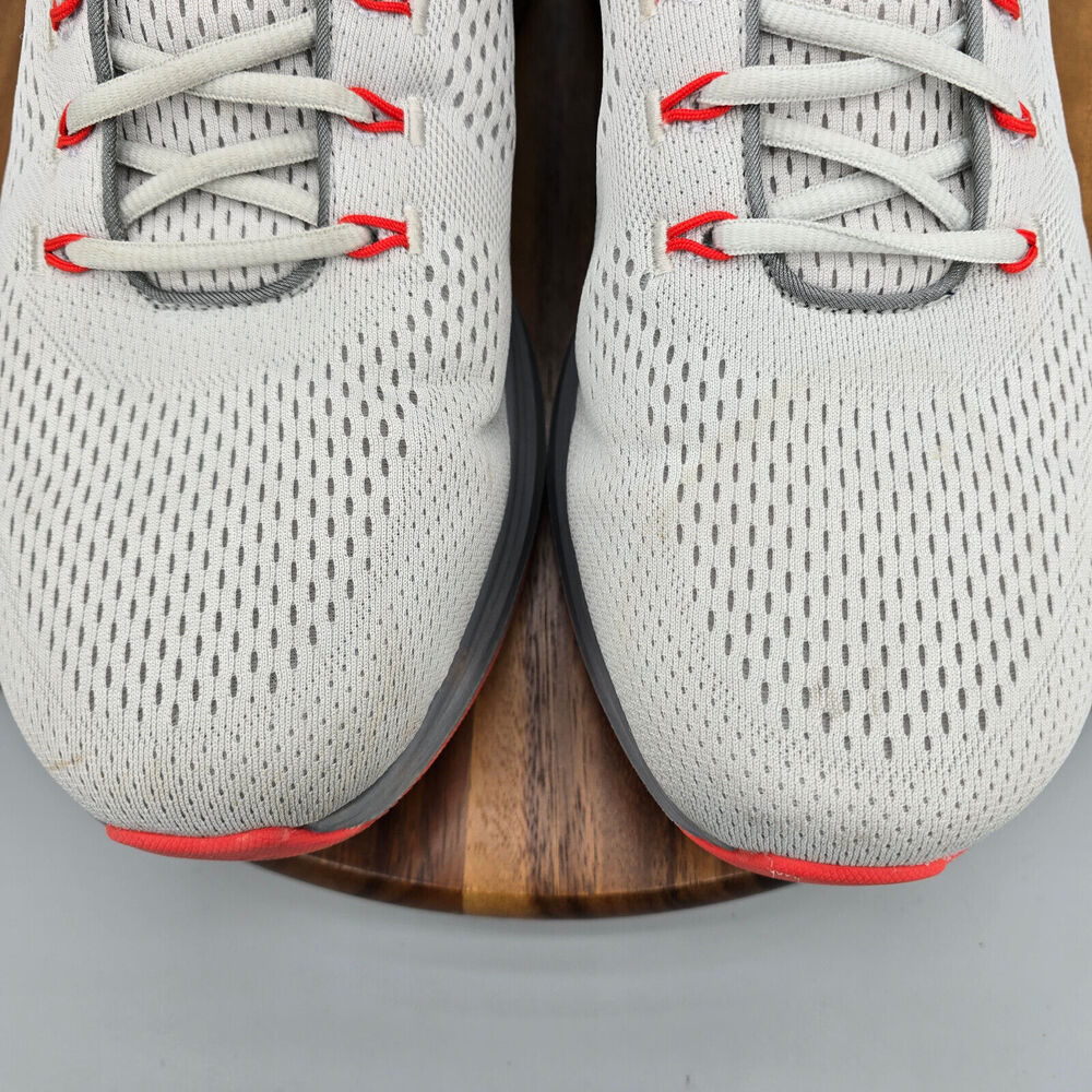 Skechers Shoes Men's 14 Gray Orange Mesh Lace Up Athletic Running Sneakers - Picture 6 of 9